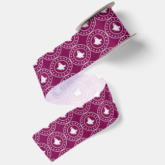 Cute Halloween Spooky Ghost Orange & White Satin Ribbon