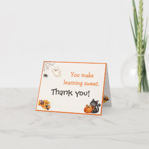 Cute Halloween Teacher Thank You Card