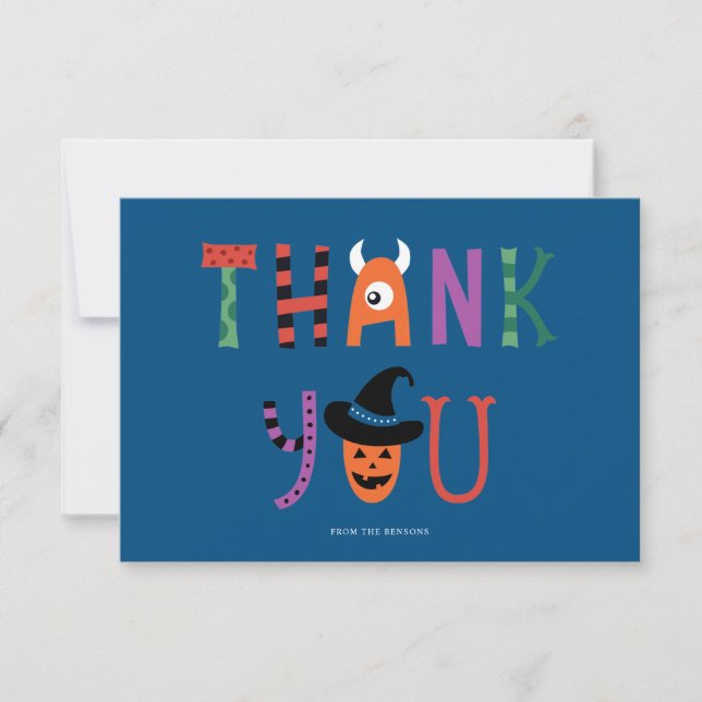 Cute Halloween Thank You Card (Front)