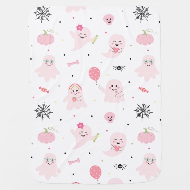 Cute Halloween Theme Baby Blanket (Front)