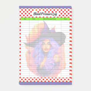 Cute Halloween Theme- Blood Pressure Log Post-it Notes