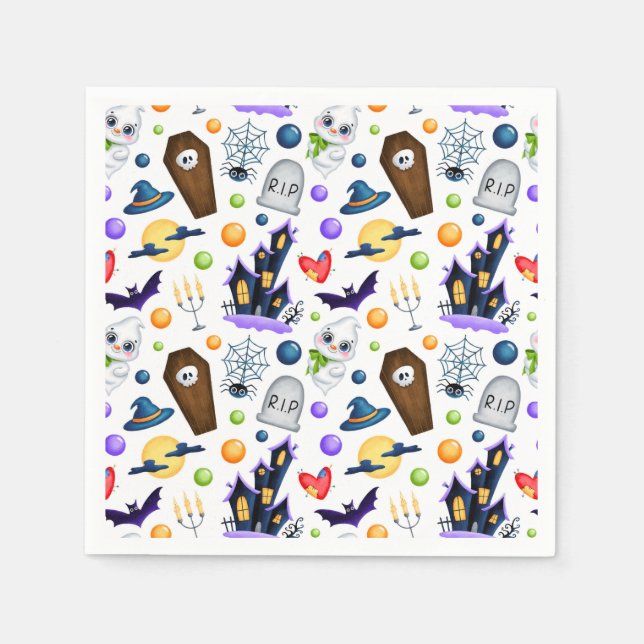 Cute Halloween Theme Napkins (Front)