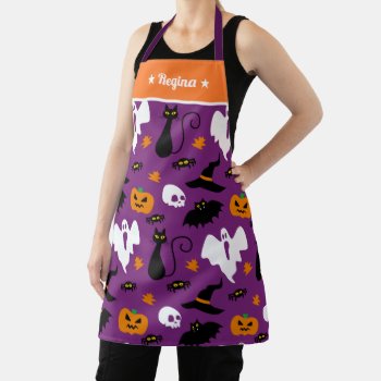 Cute Halloween Themed Costume All-over Print Apron by UrHomeNeeds at Zazzle