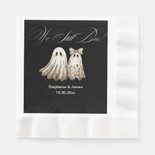 Cute Halloween-Themed Wedding Anniversary Dinner Napkins