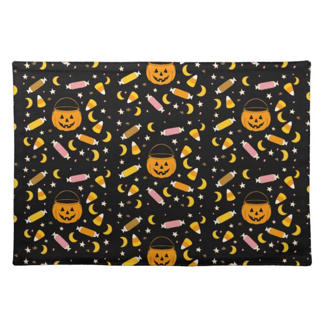 Cute Halloween Trick or Treat Candy Kids Placemat (Front)