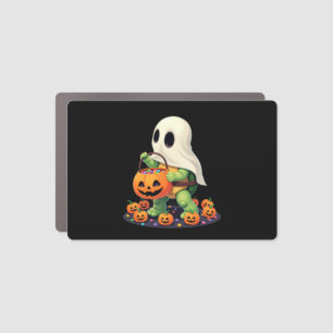 Cute Halloween Turtle Ghost with Candy (2) Car Magnet