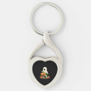Cute Halloween Turtle Ghost with Candy (2) Keychain
