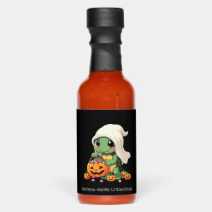 Cute Halloween Turtle Ghost with Candy (3) Hot Sauces