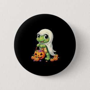 Cute Halloween Turtle Ghost with Candy (4) Button