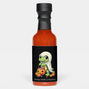 Cute Halloween Turtle Ghost with Candy (4) Hot Sauces