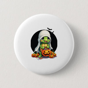 Cute Halloween Turtle Ghost with Candy (7) Button