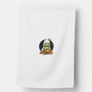 Cute Halloween Turtle Ghost with Candy (7) House Flag