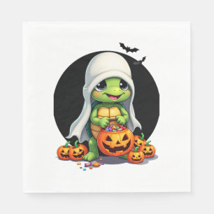 Cute Halloween Turtle Ghost with Candy (7) Napkins