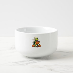 Cute Halloween Turtle Ghost with Candy (8) Soup Mug