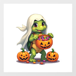 Cute Halloween Turtle Ghost with Candy (8) Wall Decal