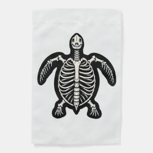 Cute Halloween Turtle Skeleton Tortoise Fossils Ar Garden Flag