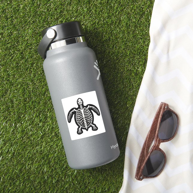 Cute Halloween Turtle Skeleton Tortoise Fossils Ar Sticker (HydroFlask Insitu)