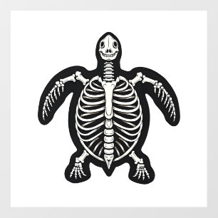 Cute Halloween Turtle Skeleton Tortoise Fossils Ar Wall Decal