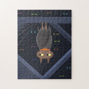Cute Halloween Vampire Bat Jigsaw Puzzle