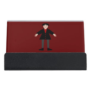 Cute Halloween Vampire Desk Business Card Holder