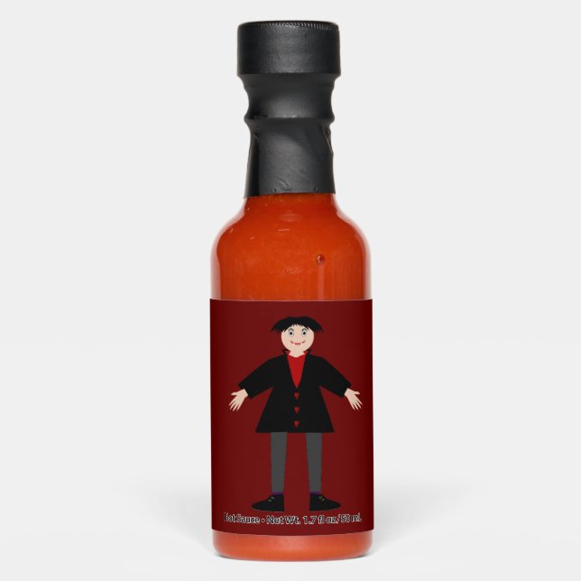 Cute Halloween Vampire Hot Sauces (Front)