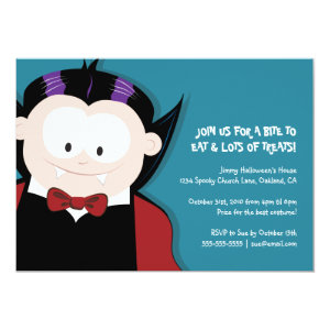 Cute Halloween Vampire | Kids Party Invitation