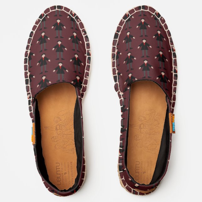 Cute Halloween Vampire Patterned Espadrilles (Front)