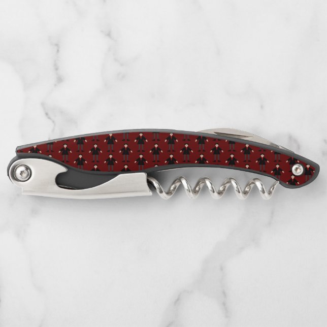 Cute Halloween Vampire Patterned Waiter's Corkscrew (Front)