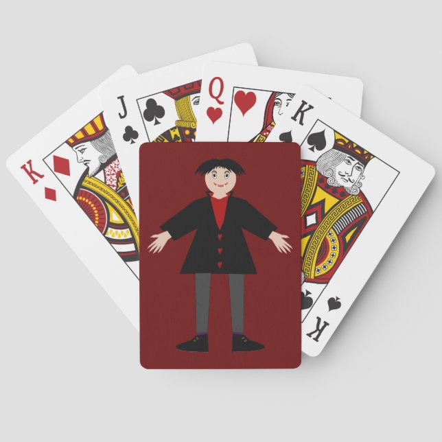Cute Halloween Vampire Poker Cards (Back)