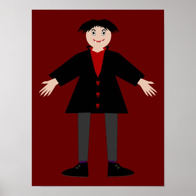 Cute Halloween Vampire Poster (Front)