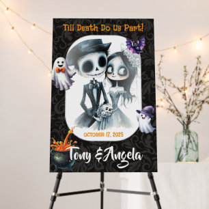 Cute Halloween Wedding Welcome Sign