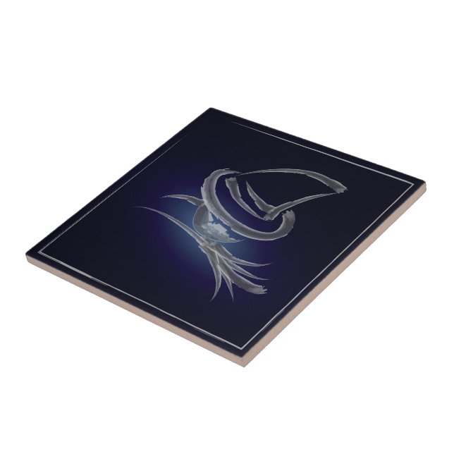 Cute Halloween witch 2 Ceramic Tile (Side)