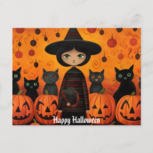 Cute Halloween Witch 3 Postcard
