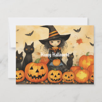 Cute Halloween Witch 5 Postcard