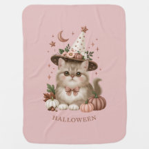 Cute Halloween Witch Cat Pumpkin
