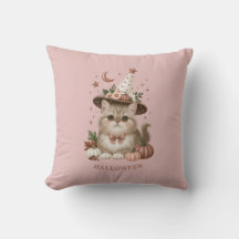 Cute Halloween Witch Cat Pumpkin