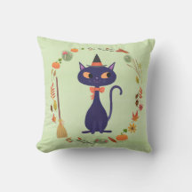 Cute Halloween Witch Cat 