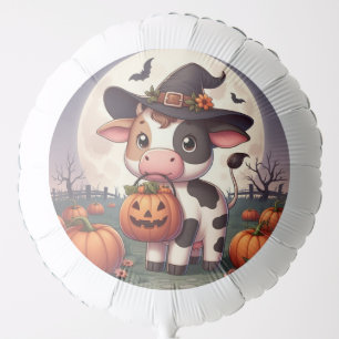 Cute Halloween witch cow Balloon