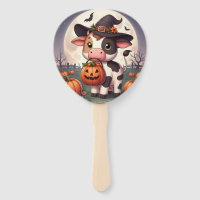 Cute Halloween witch cow