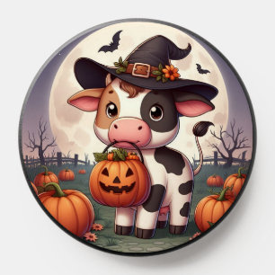 Cute Halloween witch cow PopSocket