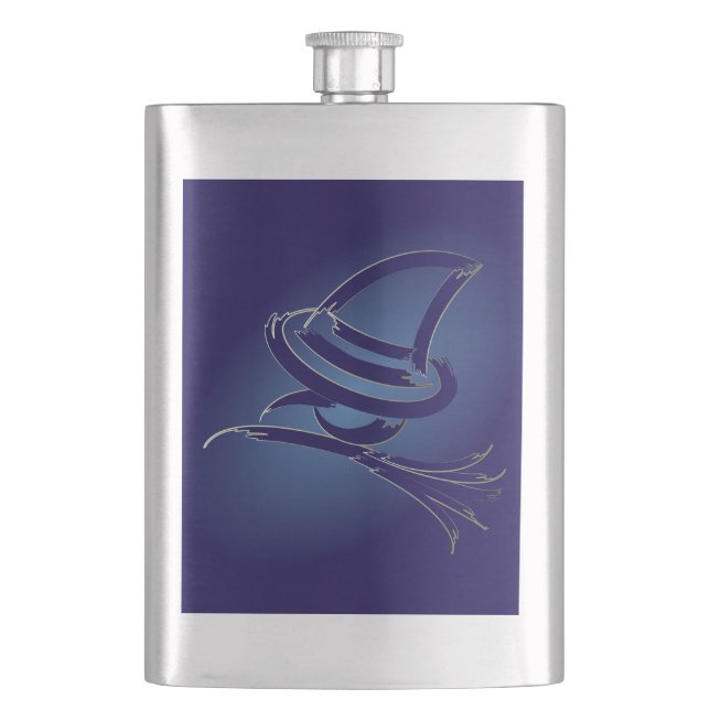 Cute Halloween witch Flask (Front)