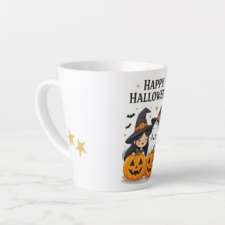 Cute Halloween Witch & Ghost Mug Desig
