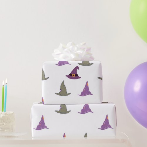 Cute Halloween Witch hats Kids Party Gift Wrapping Paper