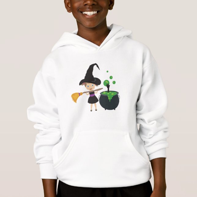 Cute Halloween Witch Hoodie (Front)