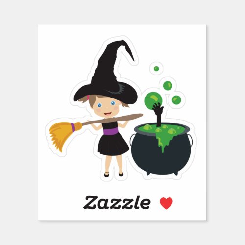 Cute Halloween Witch Sticker