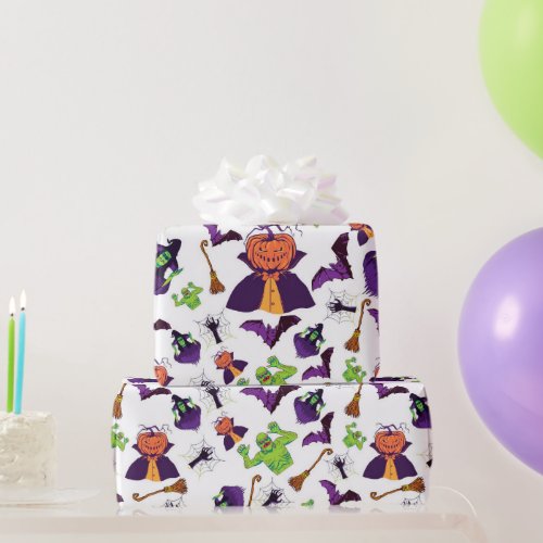 Cute Halloween Witches Kids Gift Wrapping Paper