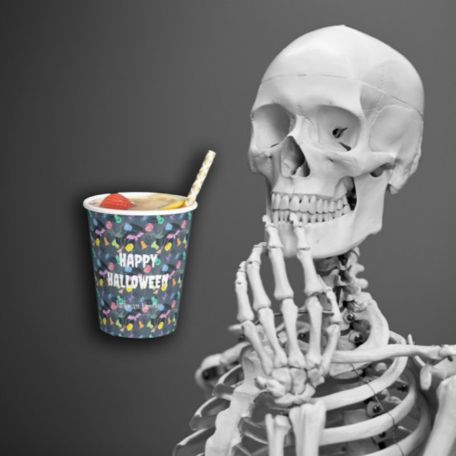 Cute Halloween with little pumpkins and ghosts Paper Cups (Cute Halloween with little pumpkins and ghosts Paper Cups)