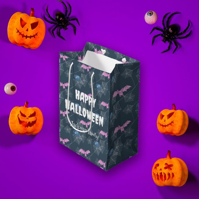 Cute Halloween with spiders and bats, customizable Medium Gift Bag (Cute Halloween with spiders and bats, customizable Medium Gift Bag
)