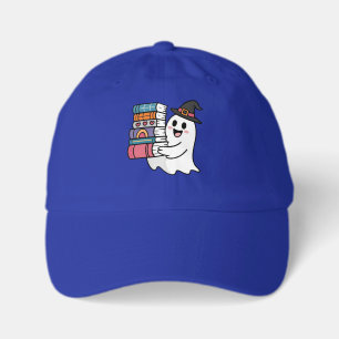Cute Halloween Wizard Ghost with Magical Books – S Youth Dad Hat
