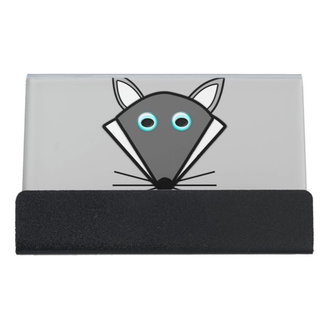 Cute Halloween Wolf Business Card Holder (Front)